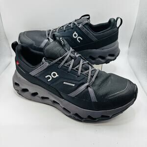 Size 8 - ON Cloudhorizon Waterproof Black Eclipse Men’s Athletic Hiking Shoes